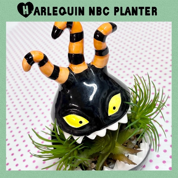 Harlequin Monster Plant Jar Nightmare Before Xmas